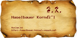 Haselbauer Kornél névjegykártya
